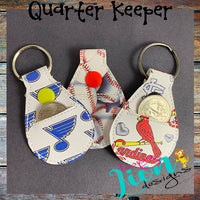 Oval Quarter Keeper ITH Key fob