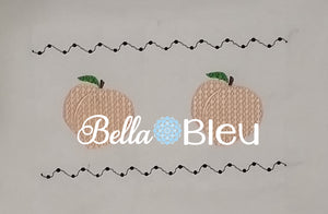 Faux Smocking Smock Peaches Peach Fruit Machine Embroidery Design