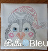 Beautiful Christmas Penguin #2 Colorwork Redwork Machine Embroidery Design