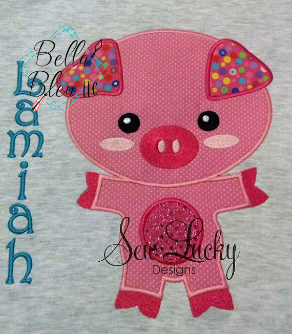 Farm Pig Applique