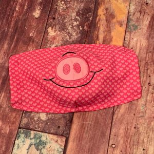 Pig face Applique Embroidery Design