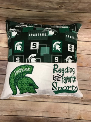 Michigan State University Reading Pillow Officially Licensed