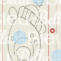 ITH Polar Bear Coloring Page Pages Machine embroidery design 5x7