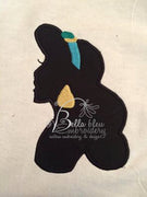 Princess Jasmine inspired Silhouette Applique Embroidery Designs Design