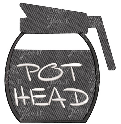 Pot Head Coffee Pot sketchy design