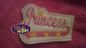Princess Headband slider topper machine embroidery design