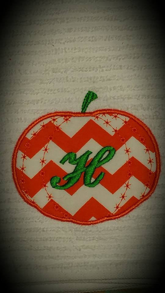 Applique Adorable Pumpkin Thanksgiving Halloween embroidery design