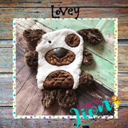 ITH Puppy Snuggle Lovey Embroidery design