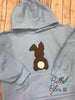 Raggy Easter Bunny Machine Applique Embroidery design 8x12
