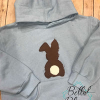 Raggy Easter Bunny Machine Applique Embroidery design 8x12