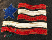 Raggy American Flag Applique