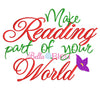 Make reading part of your world Mermaid reading pillow saying
