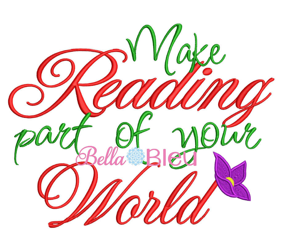 Make reading part of your world Mermaid reading pillow saying