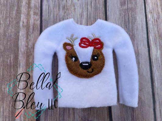 ITH Elf Reindeer Girl sweater shirt