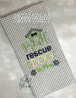 Proud Rescue dog Mom sketchy machine Embroidery design