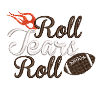 Roll Tears Roll Football filled machine embroidery design