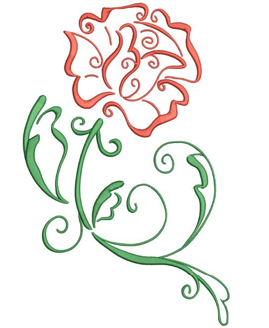 Stemmed Rose 01