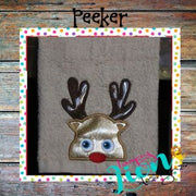 Reindeer Christmas peeker