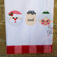 Sketchy Christmas Santa Mrs Claus & Sack of Coal Trio