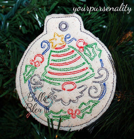 ITH Christmas Santa Gnome Ornament Machine Applique Embroidery