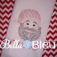 Beautiful Colorwork Redwork Christmas Santa Claus quick stitch