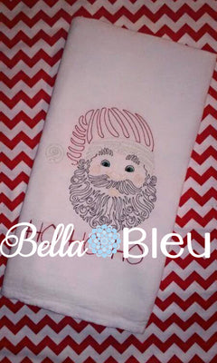 Beautiful Colorwork Redwork Christmas Santa Claus quick stitch