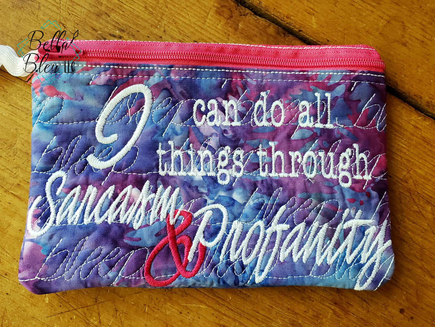ITH Sarcasm and Profanity Zipper bag wallet