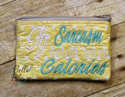 ITH If sarcasm burned calories Top Zipper bag wallet