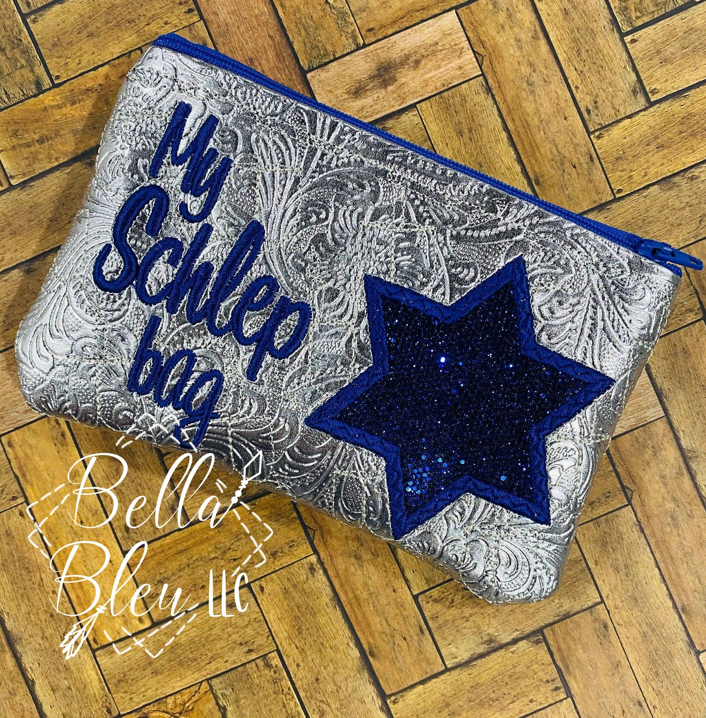 ITH Jewish My Schlep bag Star of David  Zipper bag wallet