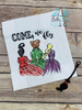 Inspired Halloween Sisters Come We Fly Scribble embroidery design