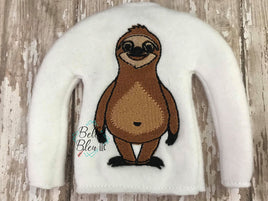 Sloth ITH Elf Sweater Shirt machine embroidery design