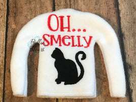 Smelly Cat Inspired Friends ITH Elf Sweater Shirt machine embroidery design
