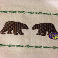 Faux Smocking Smock Smocked Black brown Bear Machine Embroidery Design