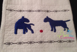 Faux Smocking Smock Smocked Bull Terrier Machine Embroidery Design