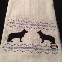 Faux Smocking Smock Smocked German Shepard Dog Machine Embroidery Design