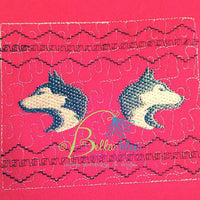 Faux Smocking Smock Smocked Husky Huskies Dog Machine Embroidery Design