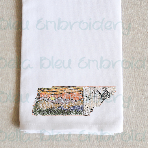 Tennessee Smokey Mountains Elvis Scribble Mashup