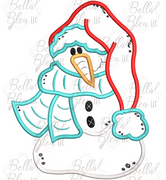 Snowman with Scarf Applique
