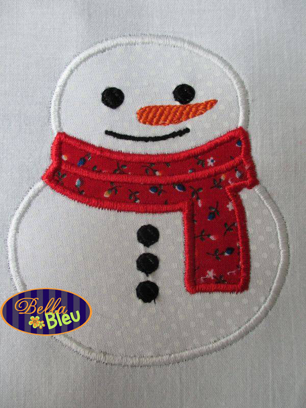 Christmas Snowman Winter Frozen Machine Applique Embroidery Design