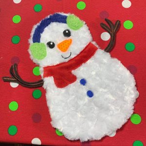 ITH Christmas Snowman Lovey Embroidery design