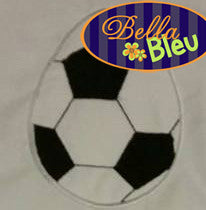 Soccer Ball Easter Egg  Machine Applique Embroidery Design