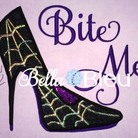 Sexy Spider Halloween Heels Heel machine applique embroidery design