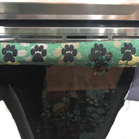 ITH In The Hoop Paw Print Motif Kitchen Stove Handle Cover Machine Embroidery Design 6x10