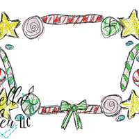 Christmas Candy Frame Scribble