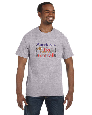 Sundays are for beer and football block saying
