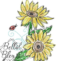 Sunflower Scribble 4