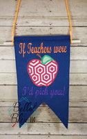 In the Hoop ITH Teacher Wall Banner Machine Applique Embroidery design