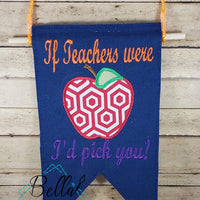 In the Hoop ITH Teacher Wall Banner Machine Applique Embroidery design