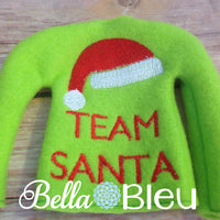 ITH Elf "Team Santa" Christmas Sweater Shirt Machine Embroidery Design