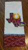 Texas State Applique with Horse shoe Embroidery Design Monogram